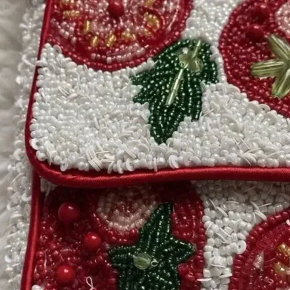 Handcrafted in India Viral Tik Tok Beaded Tomato Shoulder Handbag Tik Tok Viral - Picture 5 of 7